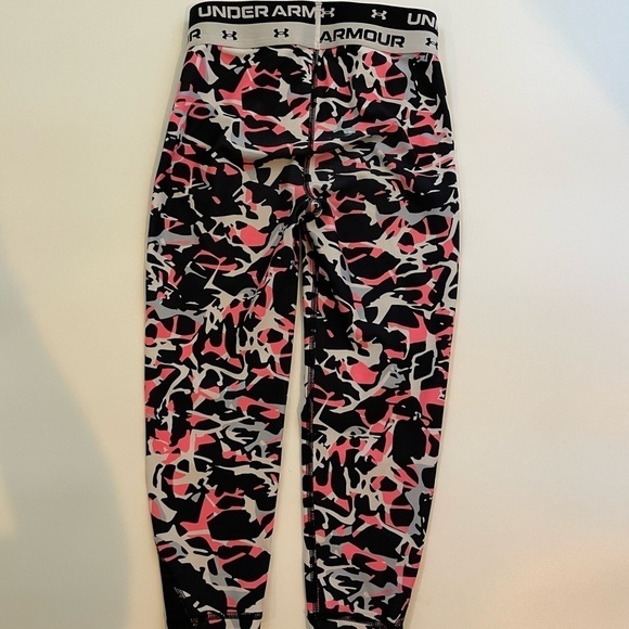 Under Armour girls Hear Gear Splatter Paint Athletic Leggings - Picture 6 of 7